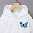 thumbnail image 6 of LUOGENLI Girls Hoodies Size 14-16 Front Zipper Toddler Boys Girls Winter Long Sleeve Butterflies Printing Tops Hoodie Sweatshirt Clothes Pullover Girls Hoodies Size 5 5-6 Years, 6 of 7