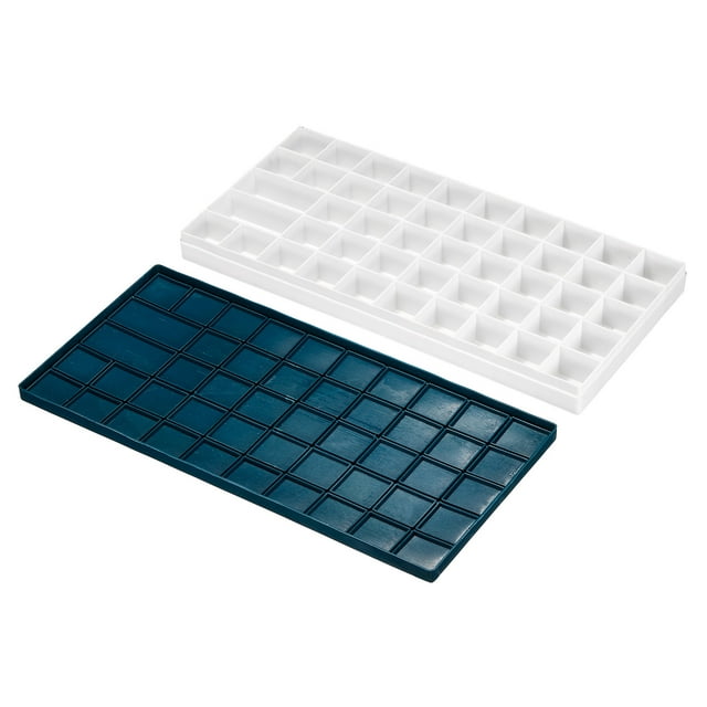 Unique Bargains 48 Wells Paint Palette Plastic Painting Tray Deep Saver Box Detachable with Soft Cover