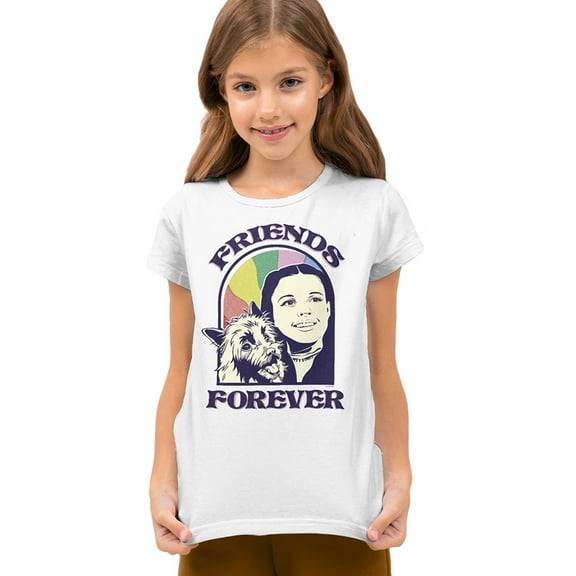 The Wizard of Oz Friends Forever Kids T Shirt for Youth Boys and Girls, White, Small