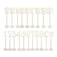 thumbnail image 2 of Números De Mesa De Madera Tarjetas Digitales Con Base De Soporte Resistente Para Fiesta Decoración Del Hogar Vintage Cumpleaños Evento Banquete Aniversario20 Piezas Serendint HA014173-00, 2 of 6
