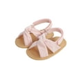 thumbnail image 3 of Diconna Breathable Summer Baby Girls Sandals, Solid Color Soft Sole Shoes, 3 of 8