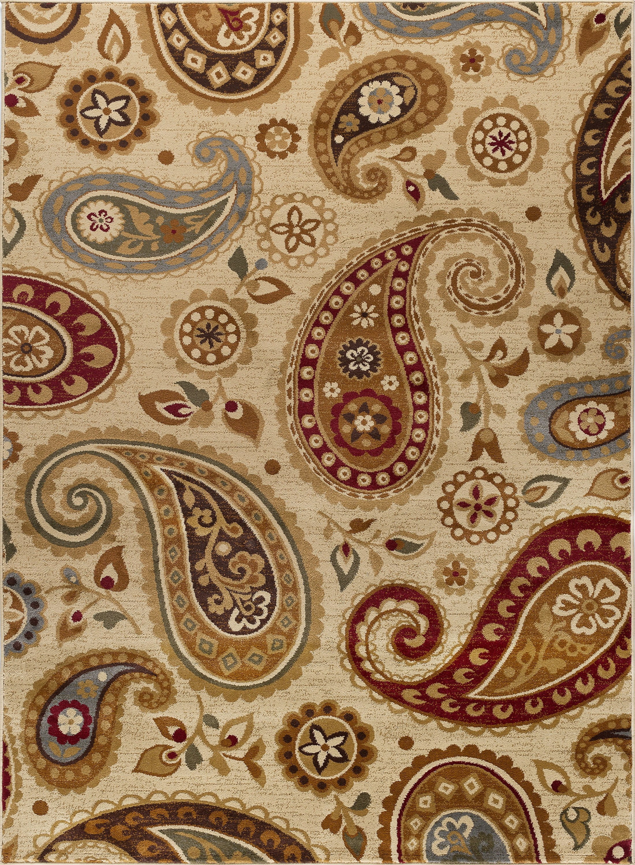Impressions Transitional 8' x 10' Beige and Brown Polypropylene Indoor Area Rug