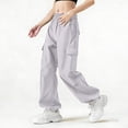 thumbnail image 7 of Cutuoiiu Plus Size Womens Nylon Spandex Cargo Pants Loose Fit Full Length Trousers for Work and Casual Wear Gifts, 7 of 7