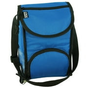 Deluxe Insulated Lunch Sack with Adjustable Strap, Zipper Pocket and Leak Proof Lining - Royal