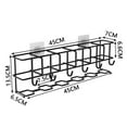thumbnail image 5 of Shoreew Hollow Umbrella Storage Rack Wall Mount Coat Rack with 6 Hangers Load Bearing Hat And Clothing Organizer for Bathroom Living Room, 5 of 7