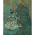thumbnail image 2 of Edmund Dulac 15x18 Gold Ornate Wood Frame and Double Matted Museum Art Print Titled - He Found Herself Face to Face with a Stately and Beautiful Lady. (1910), 2 of 4