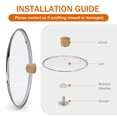 thumbnail image 2 of Tempered Glass Lid for Frying Pans and Pots, 11" Versatile Round Replacement Lid for 11 inch Skillets, Wooden Knob - Dishwasher Safe, 2 of 9