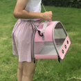 thumbnail image 4 of Pet Cat Carrier Bag Soft Side Travelling Bag Dog Puppy Carrier para gatos pequeños medianos Perros Cachorros, Cat Carriers plegable Bolso Travel Rosado Zulema Transportín para gatos, 4 of 8