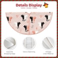 thumbnail image 4 of Daiia White And Black Rabbit Drawing Merry Christmas Tree Skirt , Xmas Large Lace-up Tree Skirt, Santa Snowflakes Rustic Home Decorations New Year Party Farmhouse Decor-48", 4 of 7