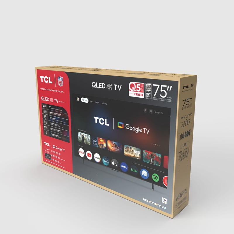 TCL 75" Q Series QLED 4K UHD HDR Smart Google TV (NEW 2025) - Dolby Vision, Dolby Atmos, Motion Rate 240, HDR 10+, Auto Game Mode - 75Q51K gallery view