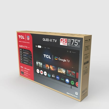 TCL 75 Q Series QLED 4K UHD HDR Smart Google TV (NEW 2025) - Dolby Vision, Dolby Atmos, Motion Rate 240, HDR 10 , Auto Game Mode - 75Q51K