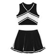 iiniim Kids Girls Sequined Cheerleading Uniform Tank Crop Top with