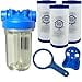 thumbnail image 2 of KleenWater Premier Whole House Water Filter System, Transparent Housing, Three Dirt Rust Sediment Cartridges, 1 Inch Inlet/Outlet, 2 of 4