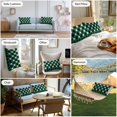 thumbnail image 6 of Vintage Rhombus Outdoor Pillow Covers Pack of 2 Green Black White Waterproof Throw Pillow Covers Decorative Cushion Cases for Patio Garden Tent Balcony Couch 20x12 inch, 6 of 8