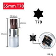 thumbnail image 1 of MYG 1 Pce Tête de Torse T20-T70 Embouts de Tournevis 1/2 Pouce Clés, 1 of 8