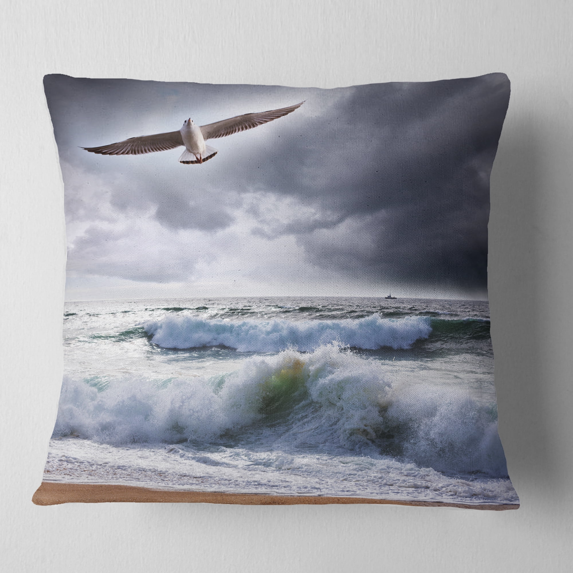 Designart 16" x 16" Multi-color Polyester Throw Pillow