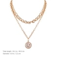 thumbnail image 4 of Collar de mujer apilable de doble capa con cadena de luna y estrella para el cuello, 4 of 8