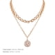 thumbnail image 4 of Collar de mujer apilable de doble capa con cadena de luna y estrella para el cuello, 4 of 8