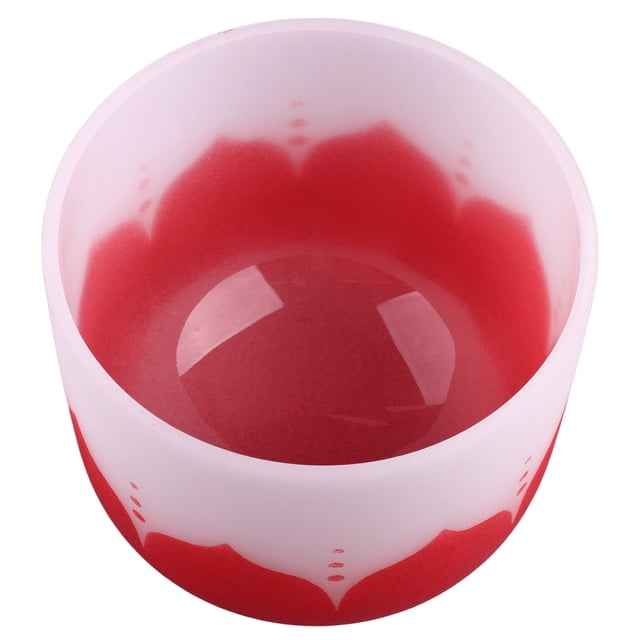 Singing Bowls Set, Sound Bowl Flower Pattern Matte Quartz Singing Bowl for Sound Healing Meditation