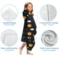 thumbnail image 7 of Halloween Black Colorful Ghosts and Pumpkins Hooded Bath Towel，60"x35" for Ages 3 To 12 Kids, Quick Dry Lightweight Soft Microfiber Hood Beach Towel Cover Up for Kids, 7 of 7