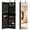 Black, variant on Costway Mirrored Jewelry Cabinet Jewelry Organizer w/2 LED Lights Rustic Brown