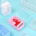 thumbnail image 6 of Trunk Plastic Dollhouse Decoration Lovely Small Clutch Jewellery Box Mini Suitcase Dolls Miniature Toys BLUE 7.5X5X3.8CM, 6 of 8