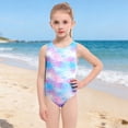 thumbnail image 2 of Girls Training Swimwear Cute Triangle Print Swimsuit For Toddlers And Kids/Multicolour/14, 2 of 5