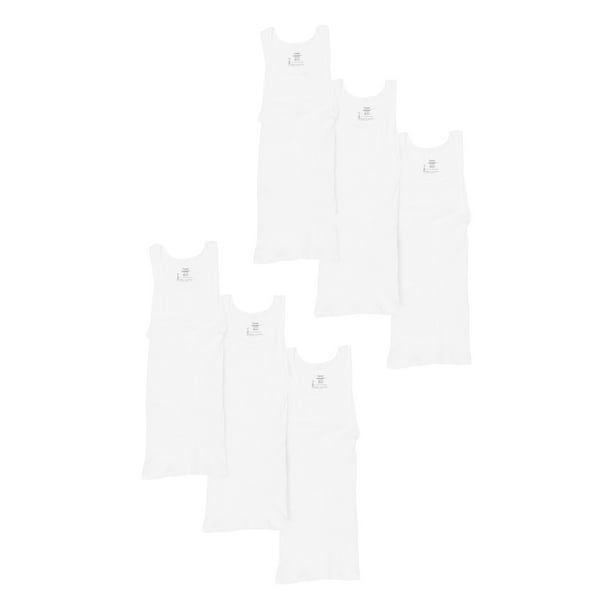 Hanes Hanes Men's Value Pack White Tank Undershirts, 6 Pack Walmart