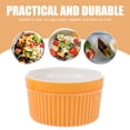 thumbnail image 3 of EeaseMX cuencos de cerámica para hornear, resistentes a altas temperaturas, de mimbre, sin asas, para postre, pequeños, para cocina casera (naranja), 3 of 8