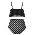 thumbnail image 6 of Tankini Bathing Suits for Women Ruffle Tank Top Polka Dots Modest Slimming Bodycon Swimwear High Waisted Bikinis, 6 of 6