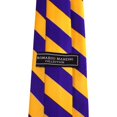 thumbnail image 2 of Slim Purple and Gold College Stripe Woven Tie, 2 of 3