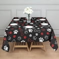 thumbnail image 3 of Paw Prints and Bones Square Tablecloth,Waterproof Square Table Cover,Wipeable Spillproof Washable Table Cover for Home Kitchen Party Decor 52"x52"(132x132cm), 3 of 6