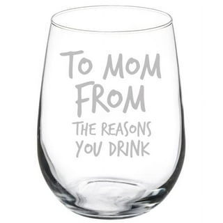 Mom Juice Funny Wine Tumbler Glass Cup Vinyl Decal Sticker