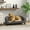 Charcoal Gray, variant on PawHut Pearl Design Pet Sofa for Medium and Large Sized Dogs, Pet Bed with Cushion and Solid Wood Legs, Charcoal Gray