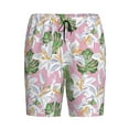 thumbnail image 4 of Wukai Lilies Flowers Men’s Short Pajama Pants With Pockets Soft Sleep Pj Shorts for Men-3X-Large, 4 of 6