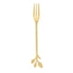 thumbnail image 1 of Juego de tenedor de postre y cuchara de café de acero inoxidable dorado con forma de hoja de árbol para frutas: elegante accesorio para comedor, 1 of 8