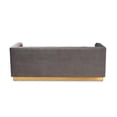 thumbnail image 5 of Bowery Hill 17.3" Mid-Century Velvet Upholstered Sofa in Gray/Gold, 5 of 9