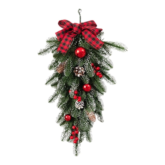 Corona navideña artificial Strade Fareast Limited decoración navideña 60cmx40cm
