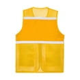 thumbnail image 3 of RUNQHUI Men Women Zipper High Visibility Reflective Safety Vest Construction Work Mesh Fabric Work Clothes Earthy Yellow 175, 3 of 5