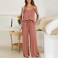 thumbnail image 2 of 2 Ensembles pour Femmes Ensemble d'Été pour Femmes 2 Tenues Haut Pantalon Long Ensembles Survêtement Décontracté Haut Sans Manches Pantalon Long Complet Complets, 2 of 9