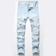 LOVZFMLL Jeans Men's New Fashion Have Pockets Button Zipper Personality Denim Trend Jeans