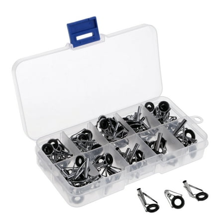 

80Pcs/box Heavy Duty Sea Rod Guides Pole Rings 10 Mixed Sizes