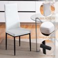 thumbnail image 5 of Omni House Kitchen Chairs Set of 4,Faux Leather Padded Seat Dining Chairs Full Back Dining Room Chairs with Chrome Legs,White, 5 of 7
