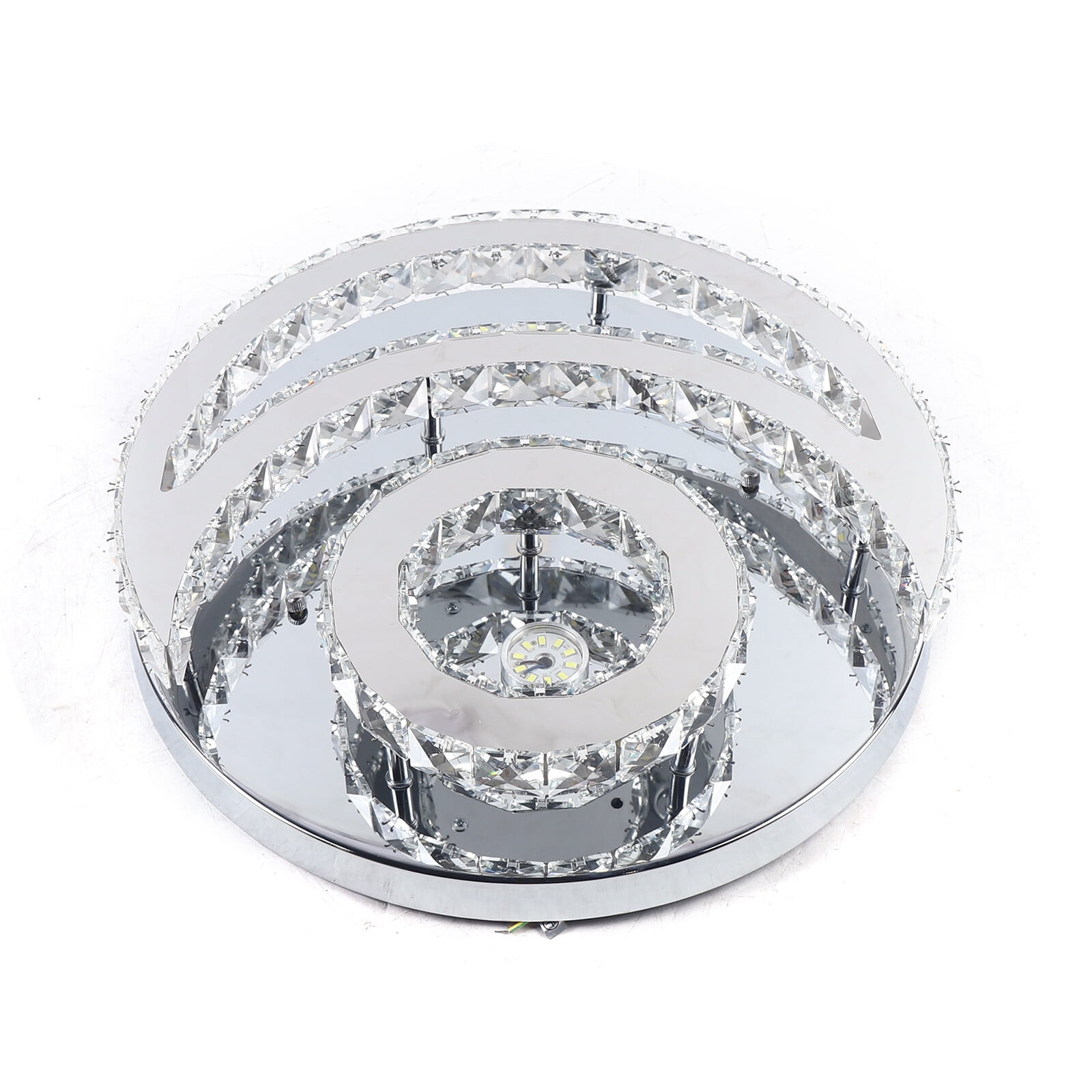 Modern Crystal Led Chandelier Moon Shaped Lamp Fixture Ceiling Pendant Light Crystal LED Ceiling Light Fixture Chandelier Lighting Modern Pendant Lamp Indoor Moon Shaped Lamp Ceiling Pendant Light