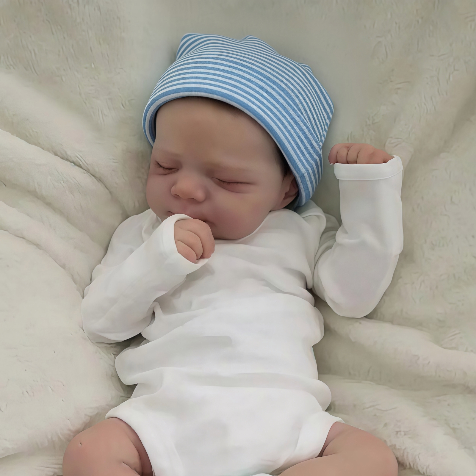 19 Inch adorable reborn baby doll - realistic details, hand-painted appearance, cute and real - perfect for collection and gift giving