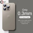 thumbnail image 2 of Luxury Ultra Thin 0.3mm Clear Matte PP Hard Case For Iphone 15 14 13 12 Mini 11 Pro Max Frosted Case For Iphone 14 15 Plus Coque, 2 of 5