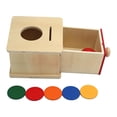 thumbnail image 4 of Ball Drop Toy Box Actividad de aprendizaje sensorial Juguete Educación temprana Rompecabezas de madera Caja de permanencia para pequeños Hugo Juguetes Montessori, 4 of 8