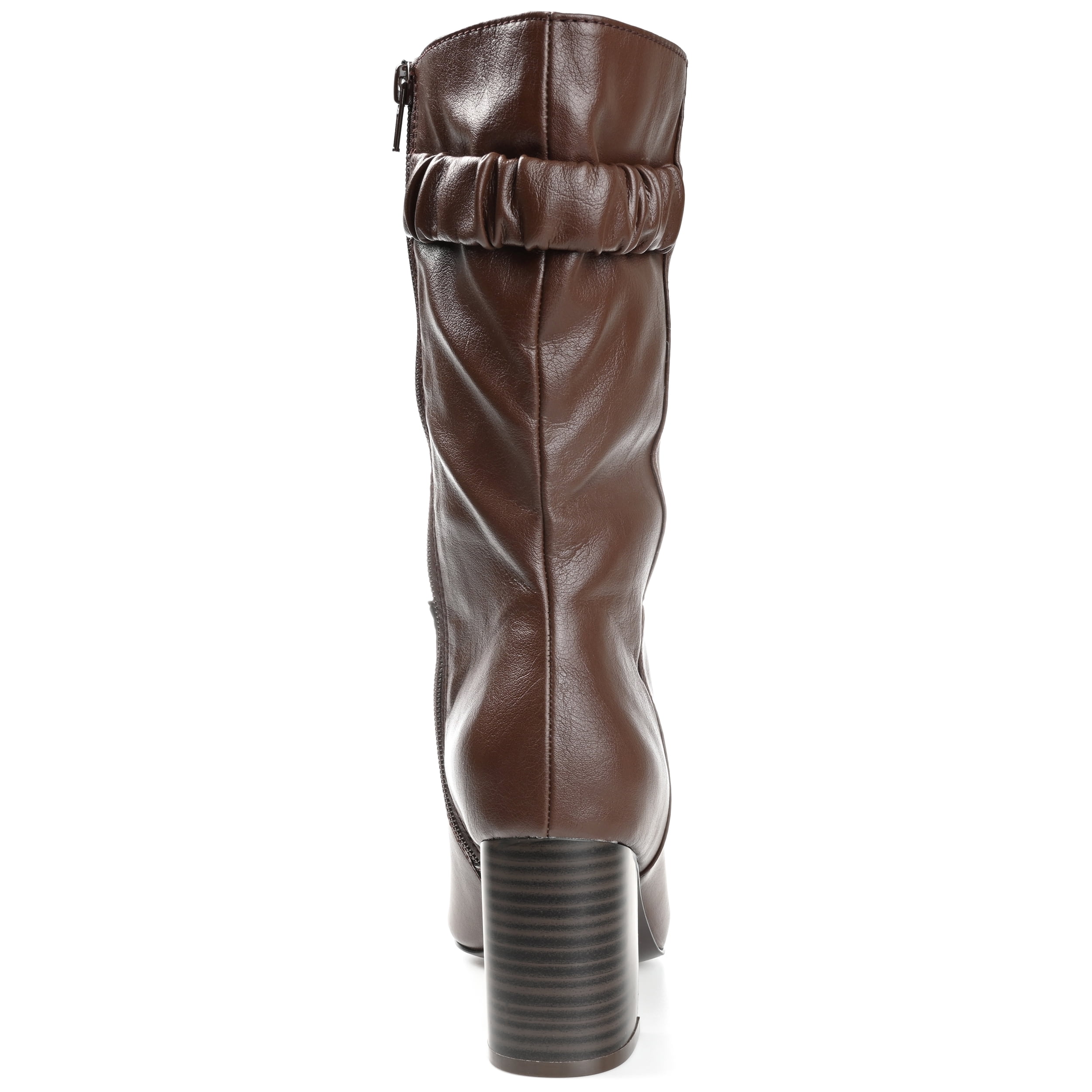 Journee Womens Wilo Stacked Heel Mid Calf Boots