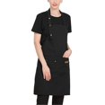 thumbnail image 1 of Canvas Halter Adjustable Kitchen Apron Serving Aprons with Pockets Restaurant Cafe Barbecue (Black), 1 of 3