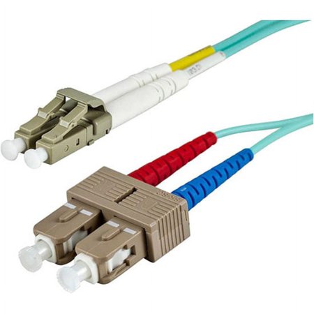 UPC: 0844660063919 | Monoprice 10Gb Fiber Optic Cable  LC/SC  Multi Mode  Duplex  2 Meter (50/125 Type)  Aqua